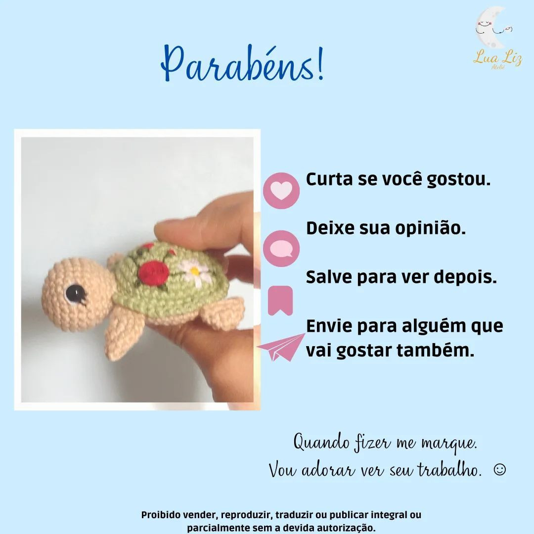 Tartaruguinha de Crochê: Receita Gratuita para Amigurumi