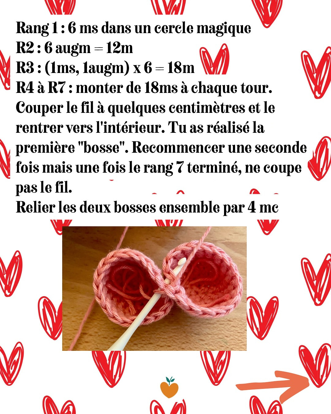 Tuto crochet pour créer des cœurs en laine doux et colorés