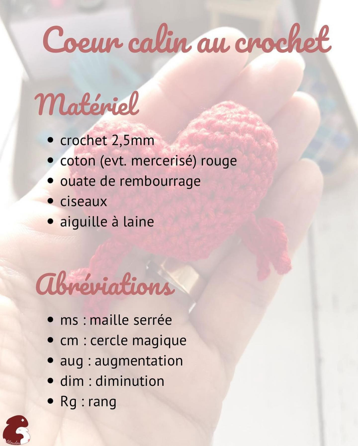 Tutoriel crochet cœur adorable facile à réaliser
