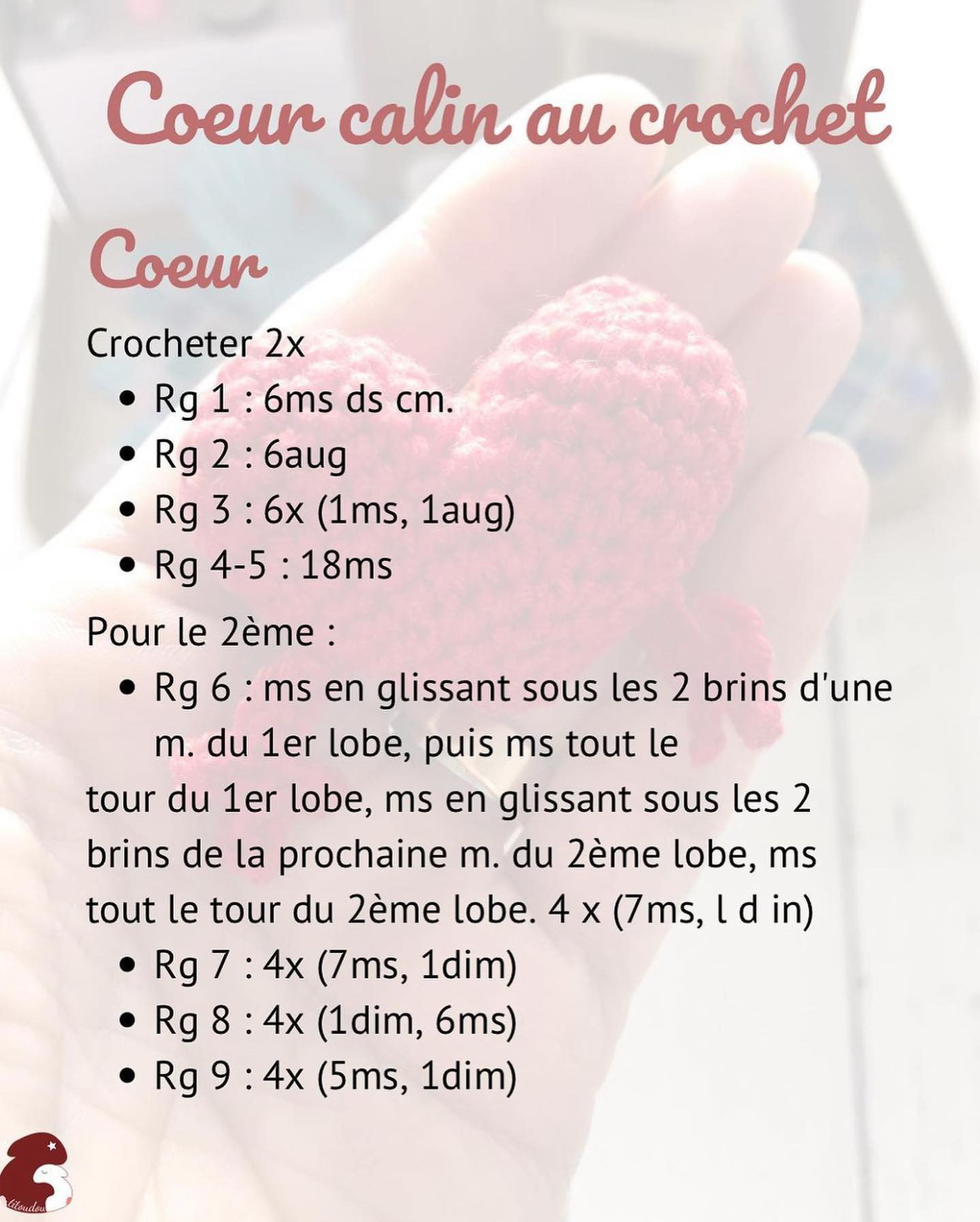 Tutoriel crochet cœur adorable facile à réaliser