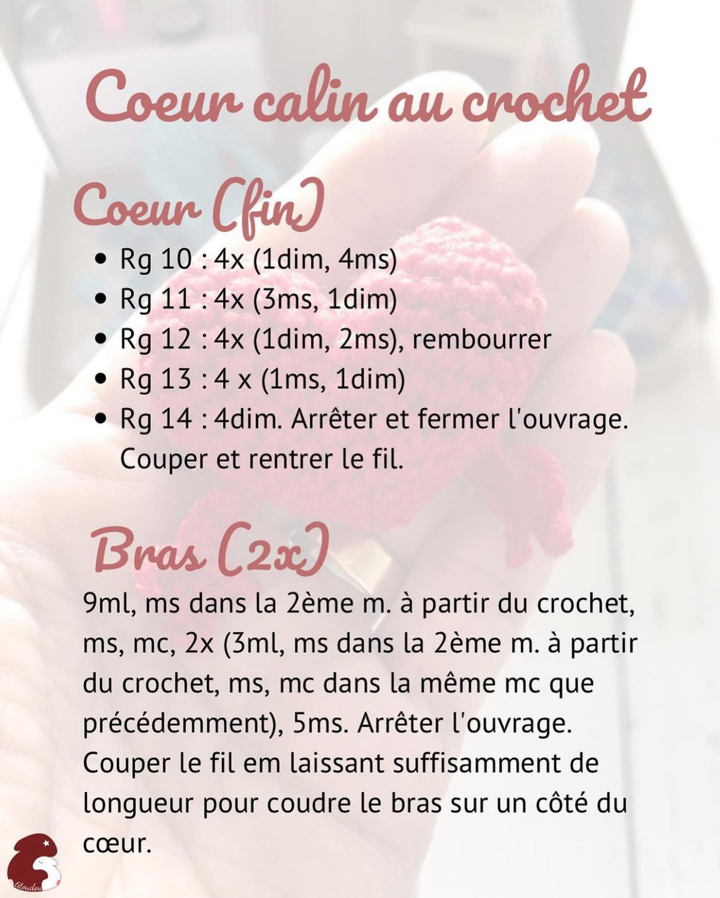 Tutoriel crochet cœur adorable facile à réaliser