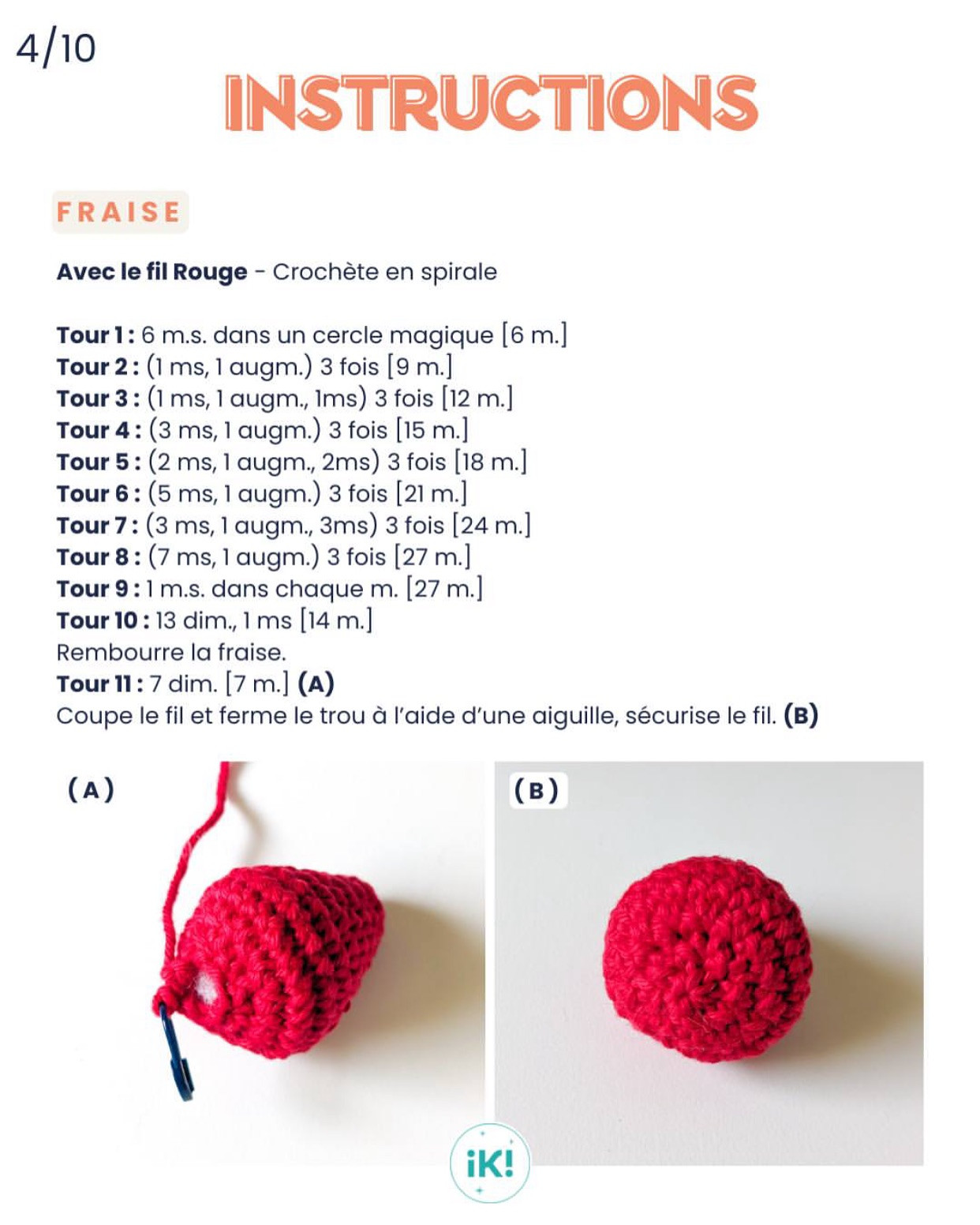 Tutoriel Crochet Fraise et Fleur Porte-clés Gratuit