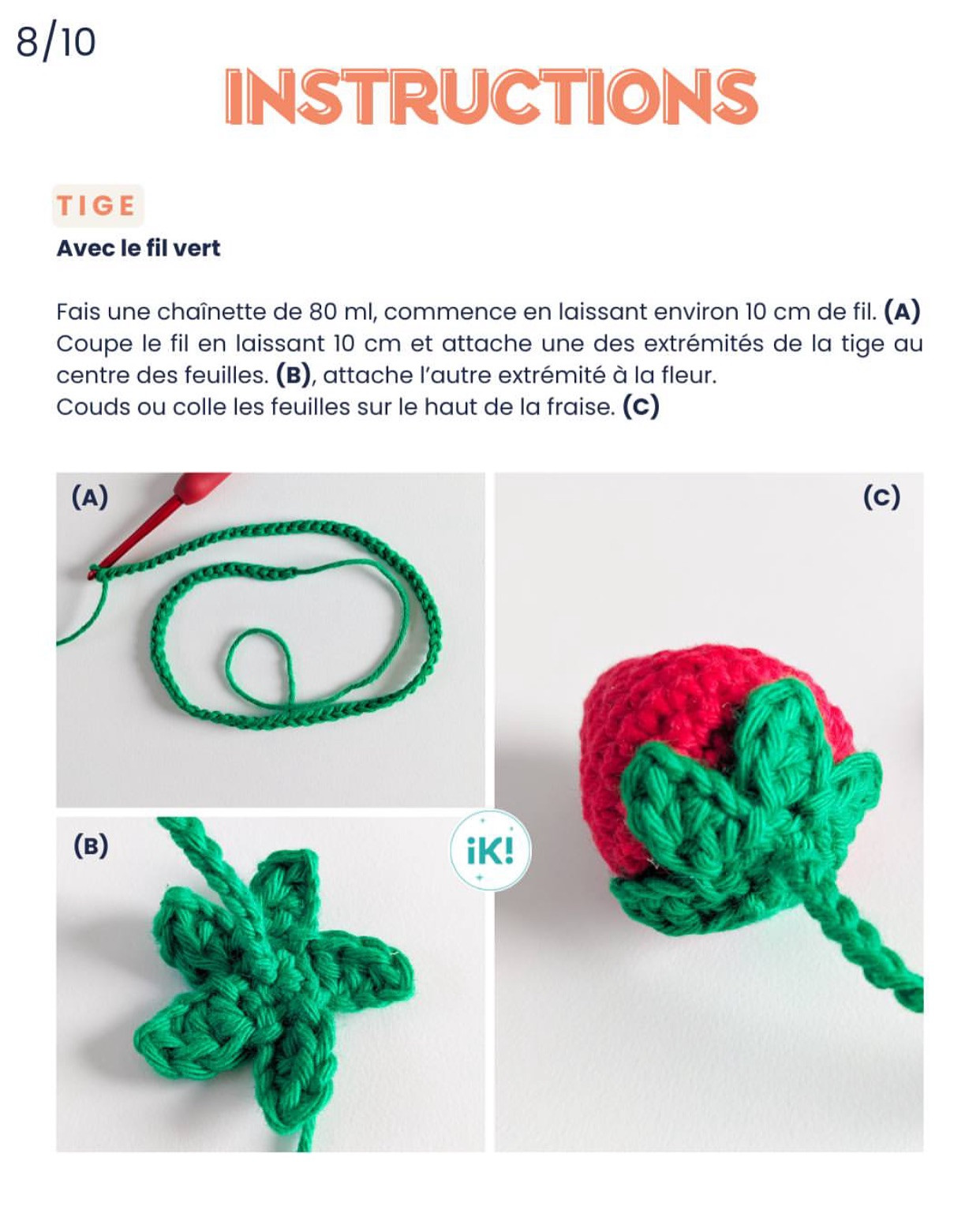 Tutoriel Crochet Fraise et Fleur Porte-clés Gratuit