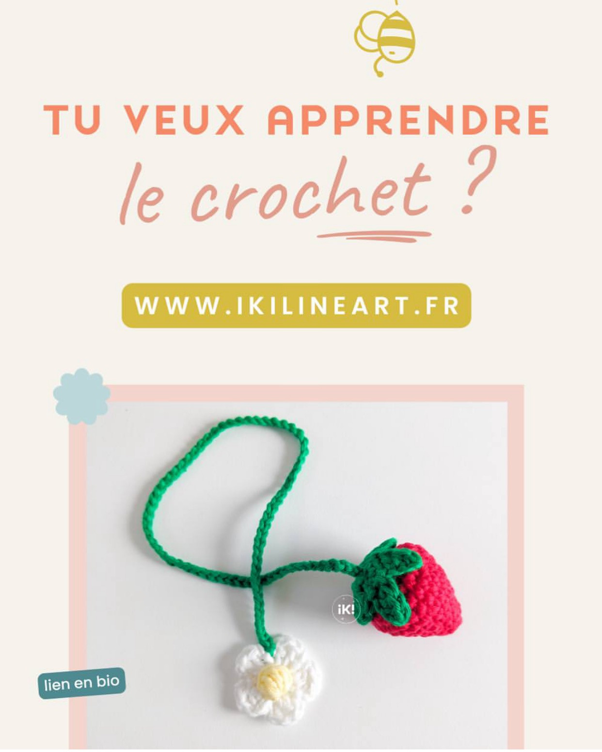 Tutoriel Crochet Fraise et Fleur Porte-clés Gratuit