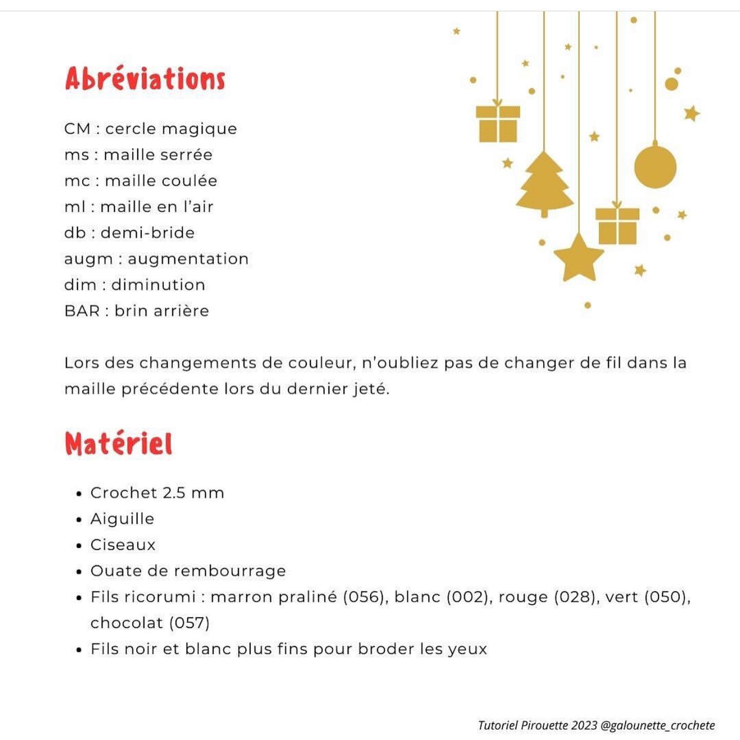 Tutoriel Crochet Renne de Noël Amigurumi Gratuit - Partie 1