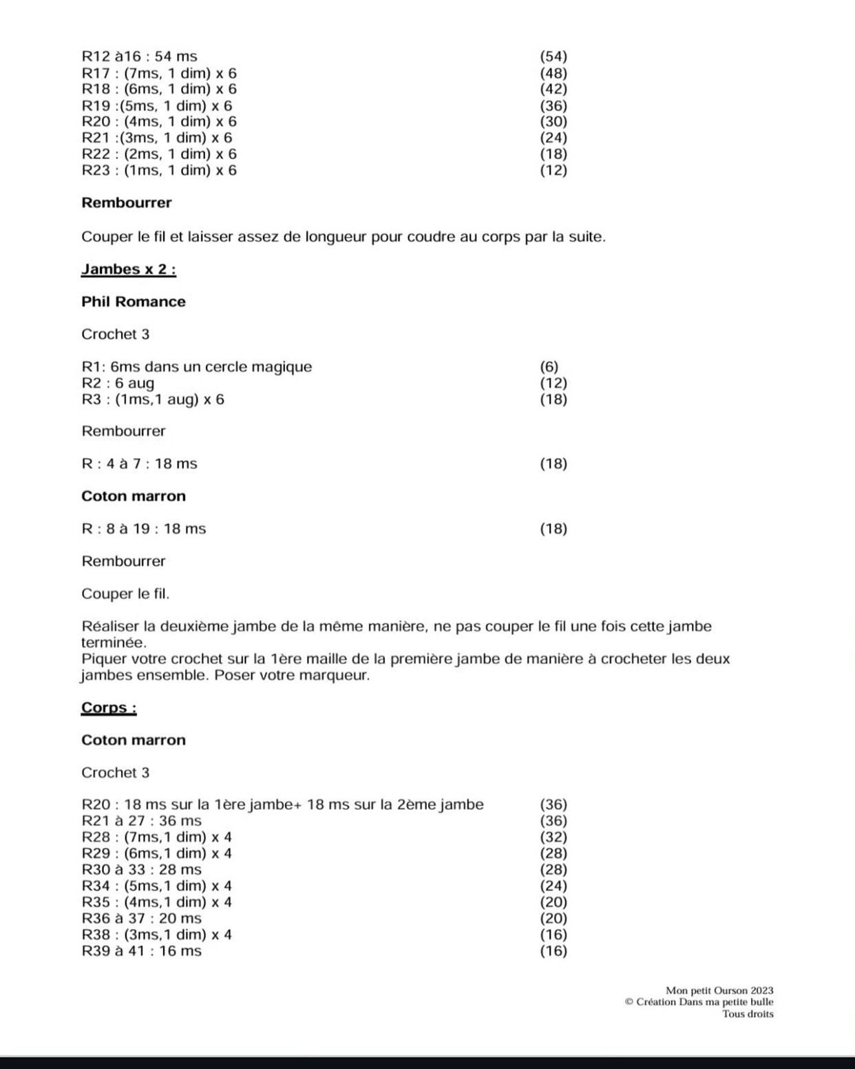Tutoriel de crochet pour un ourson adorable