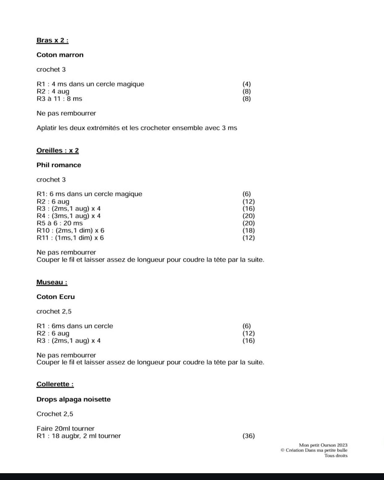 Tutoriel de crochet pour un ourson adorable