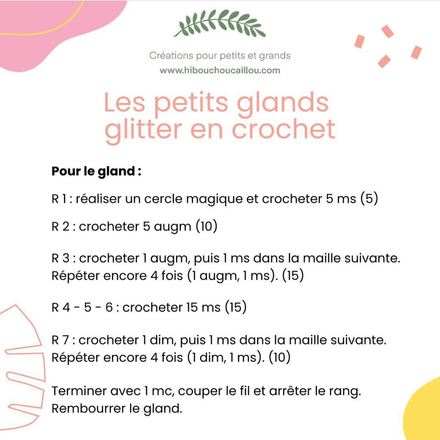 Tutoriel de crochetage de glands scintillants pour débutants