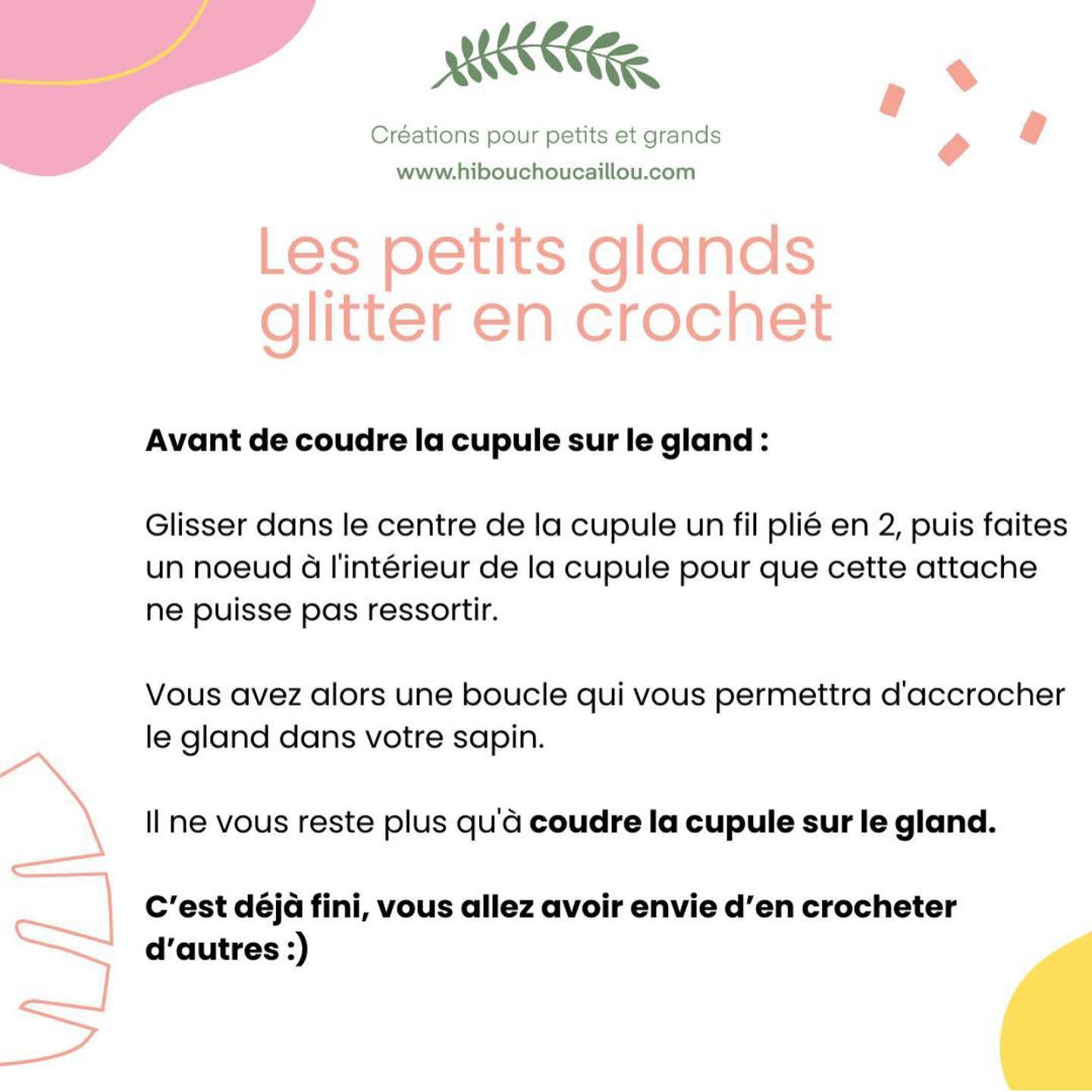 Tutoriel de crochetage de glands scintillants pour débutants