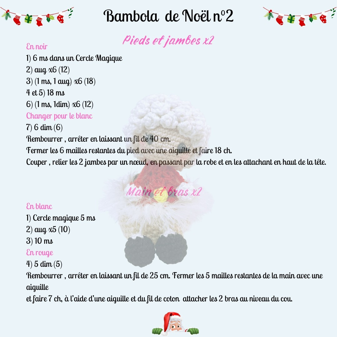Tutoriel gratuit: Bambola de Noël n°2 par Cat's Créa Crochet