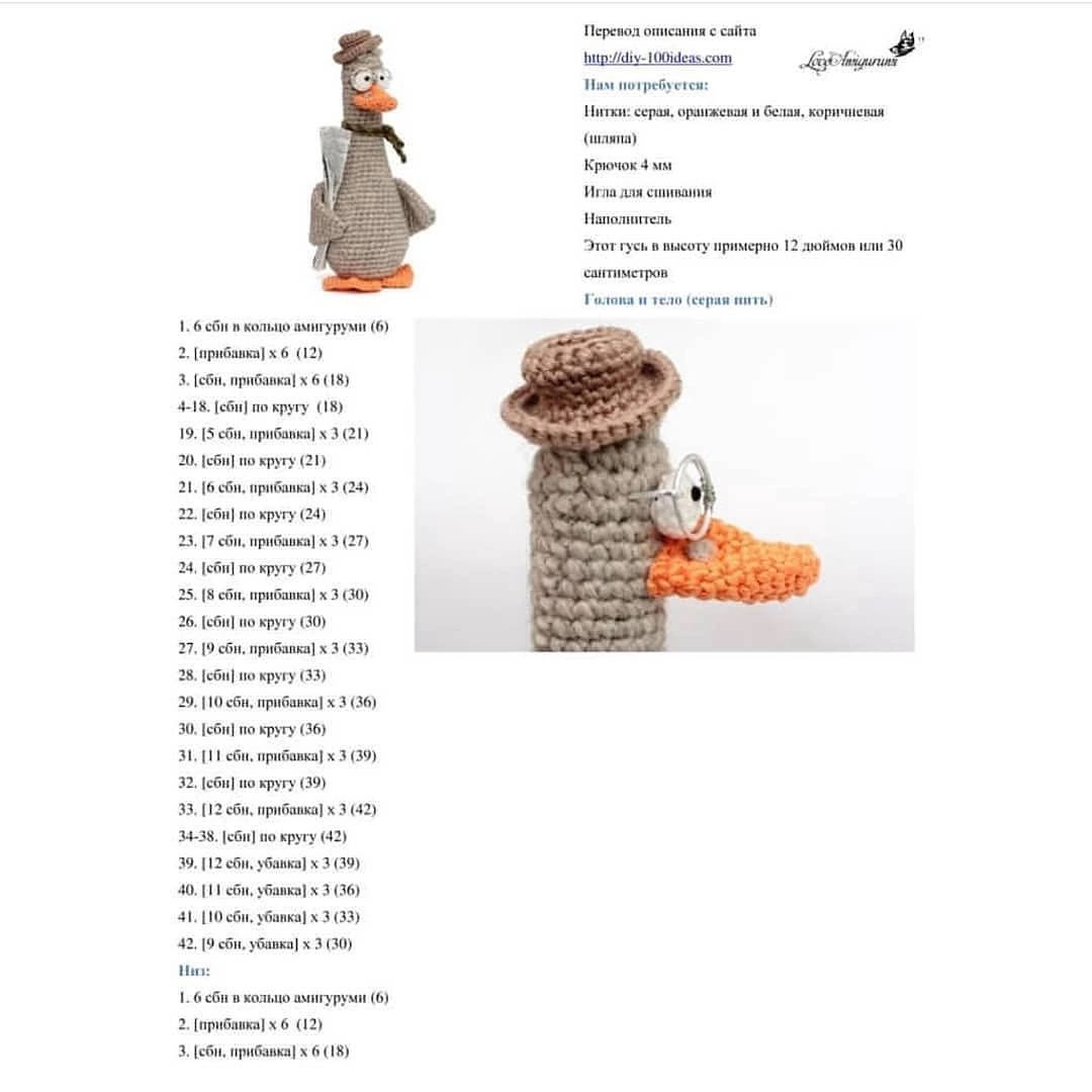 Умный гусь: бесплатный мастер-класс по вязанию