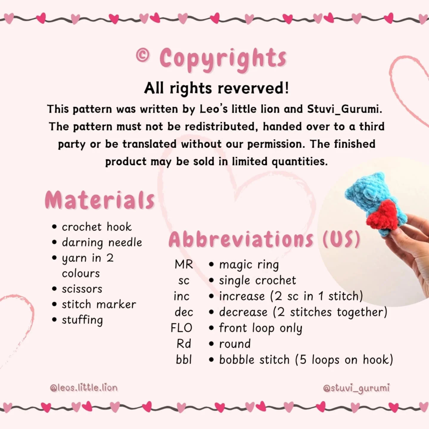Valentine's Day Gummy Bear Crochet Pattern with Heart