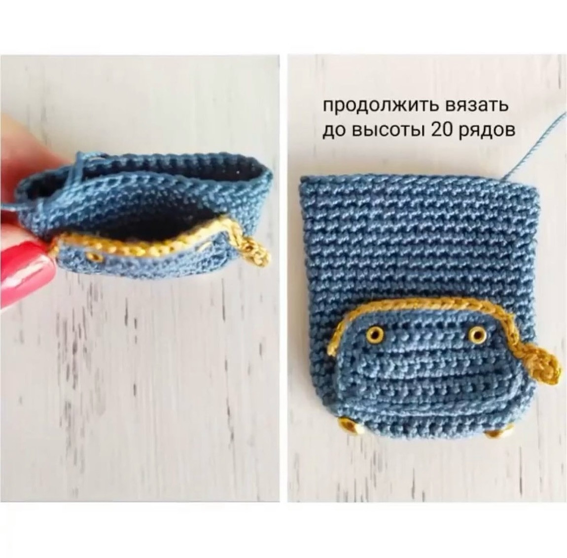 Вязаный рюкзак крючком: схема и описание работы