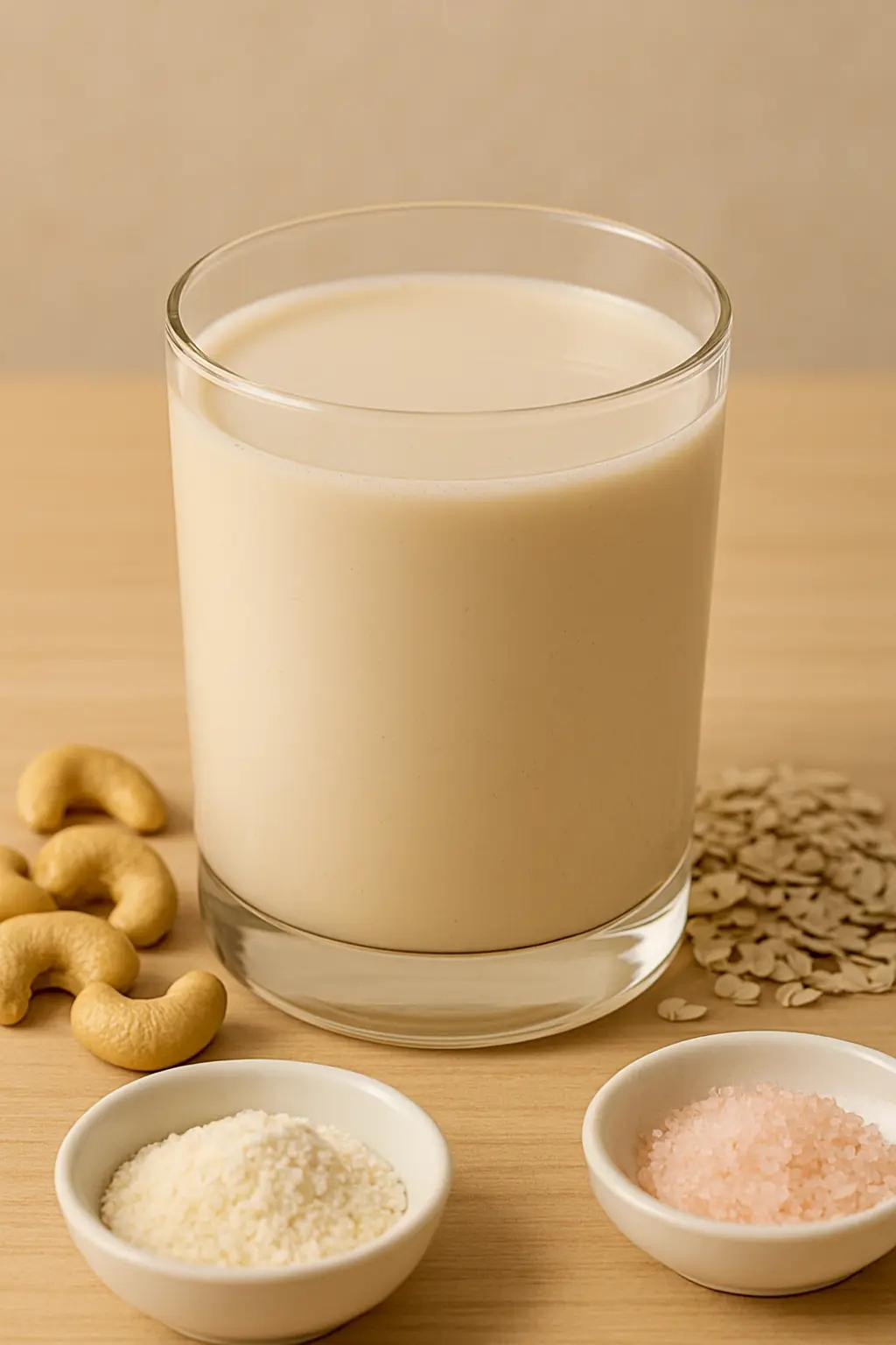 🥥 1. Sữa hạt điều – yến mạch