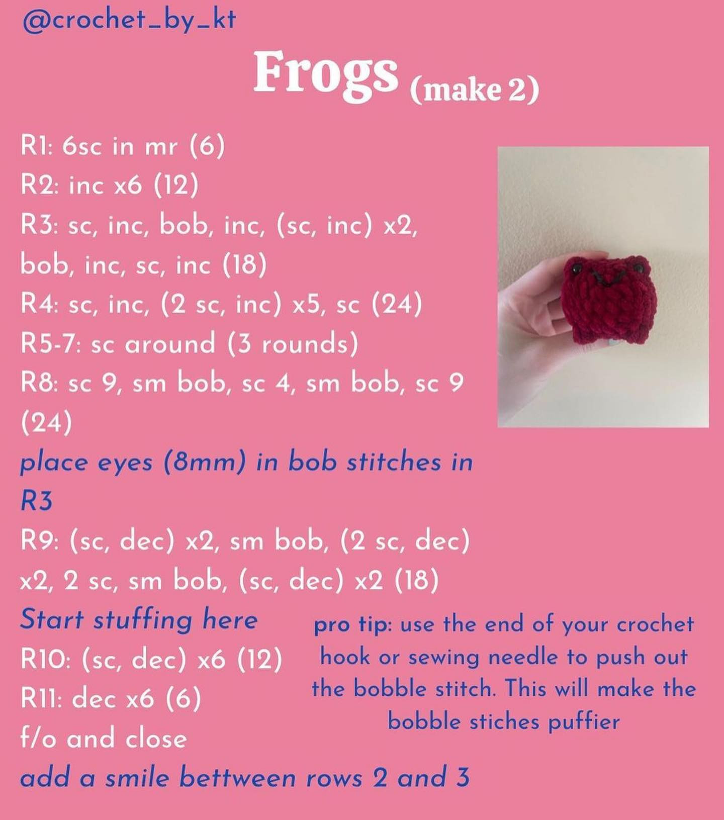 Adorable Cherry Frog Crochet Pattern for Beginners