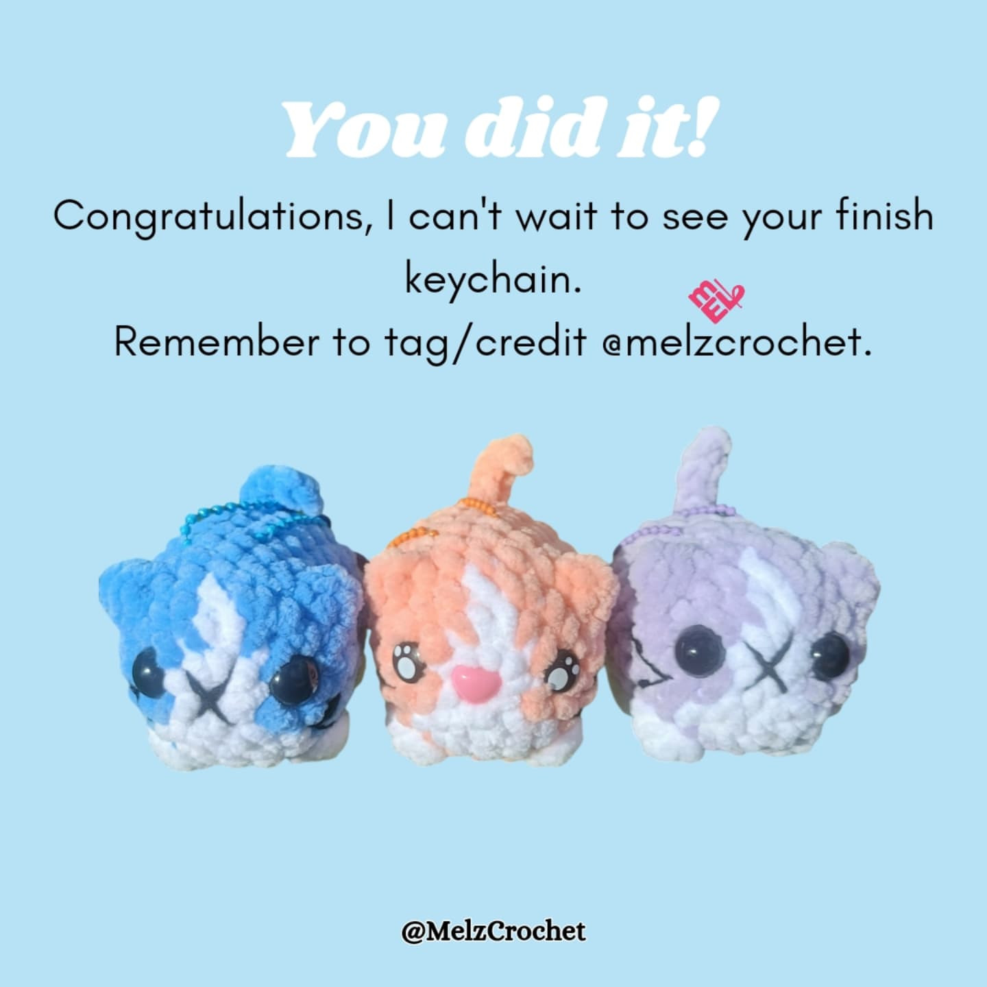Adorable Crochet Kitty Keychain Pattern Without Sewing Required