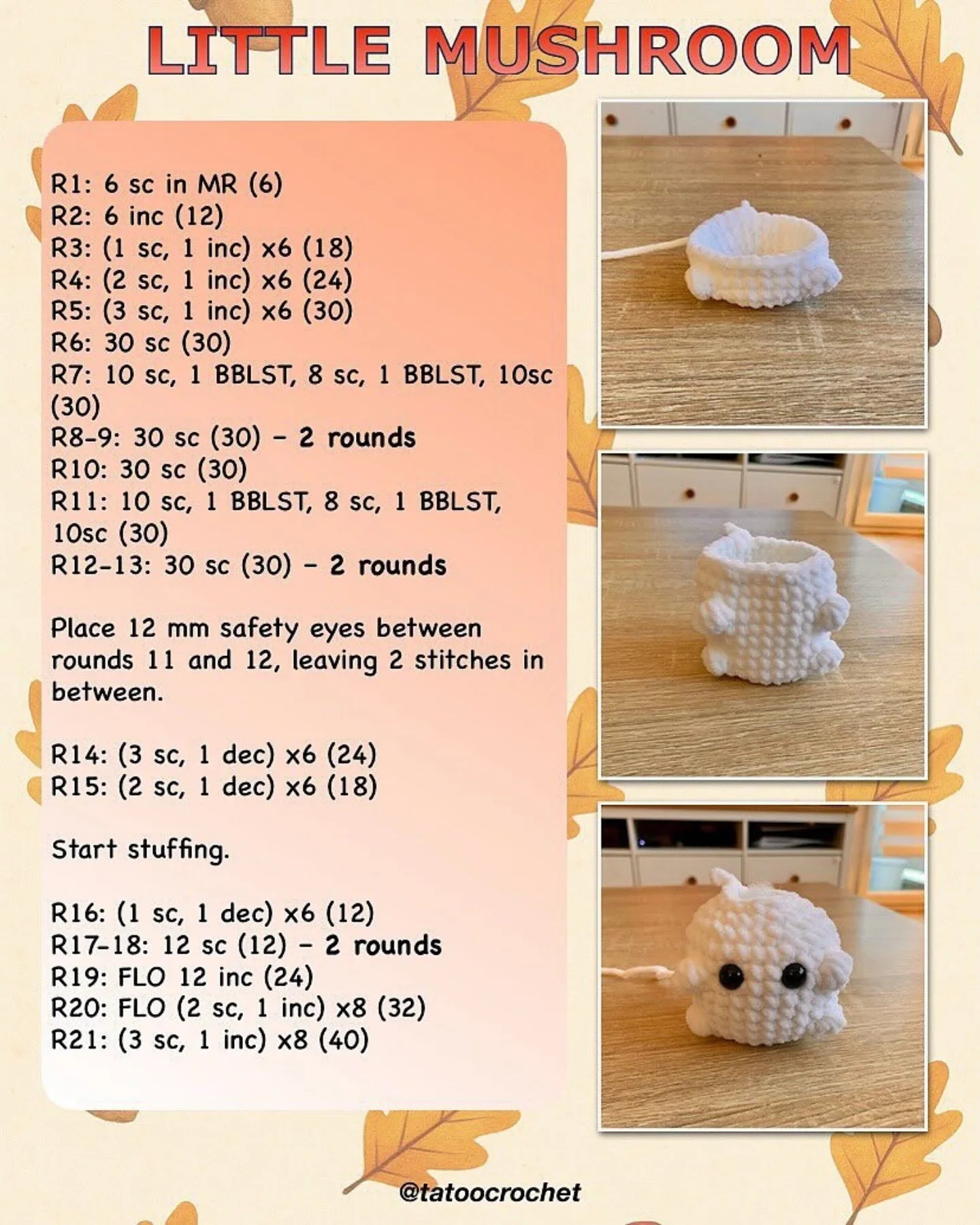 Adorable Little Mushroom Crochet Pattern - DIY Craft Project
