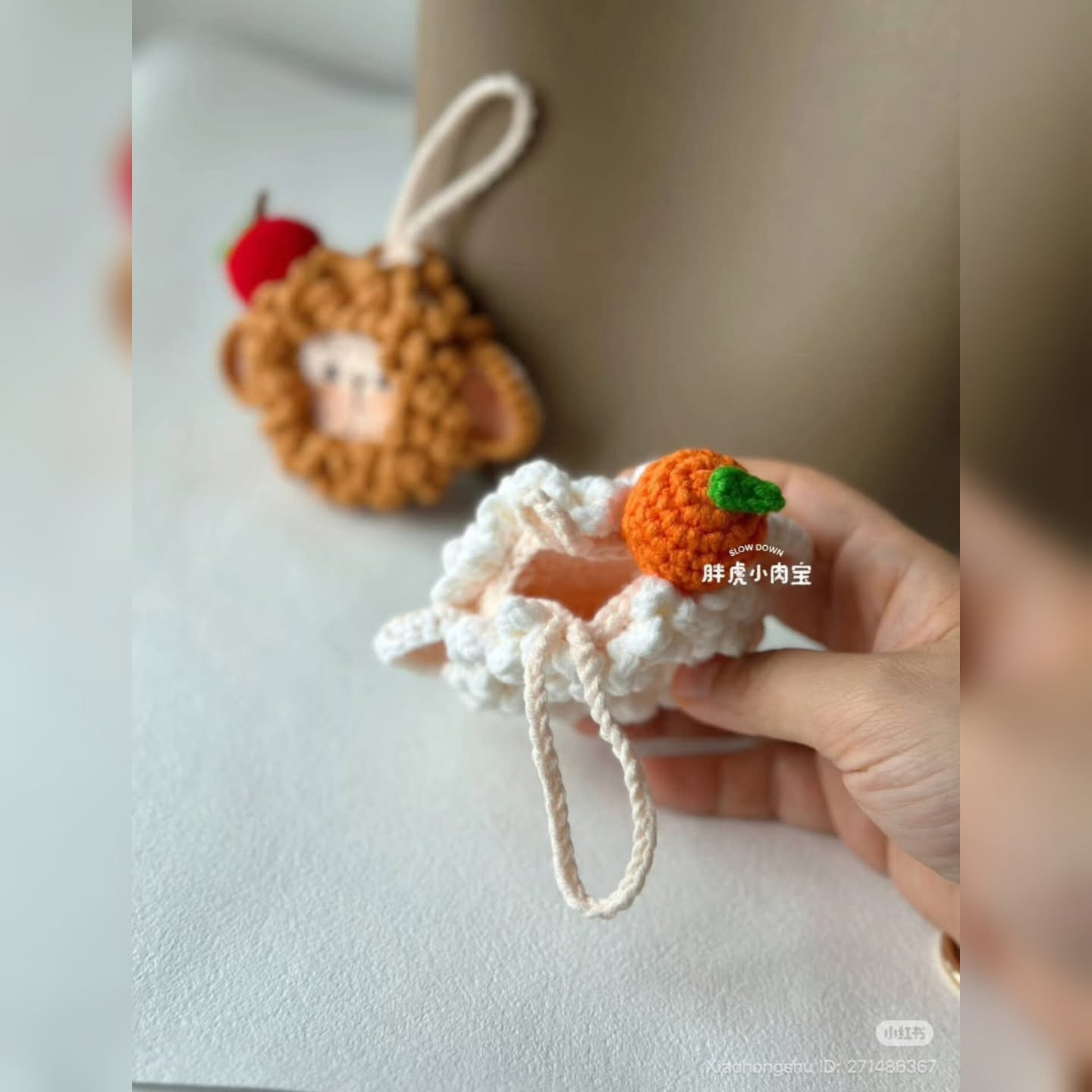 الگوی قلاب بافی گوسفند زیبا برای کیف