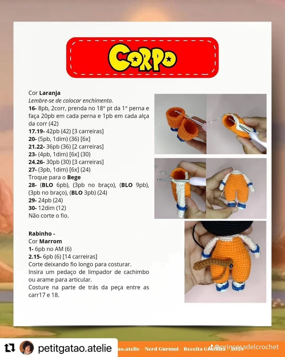 Amigurumi Goku: Receita de Crochê Grátis para Iniciantes