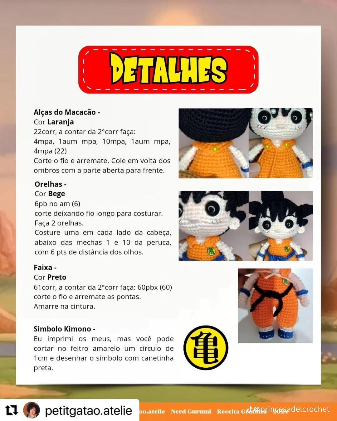 Amigurumi Goku: Receita de Crochê Grátis para Iniciantes