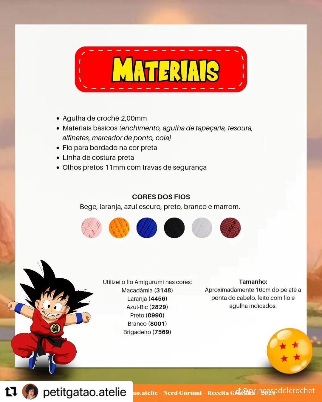 Amigurumi Goku: Receita de Crochê Grátis para Iniciantes