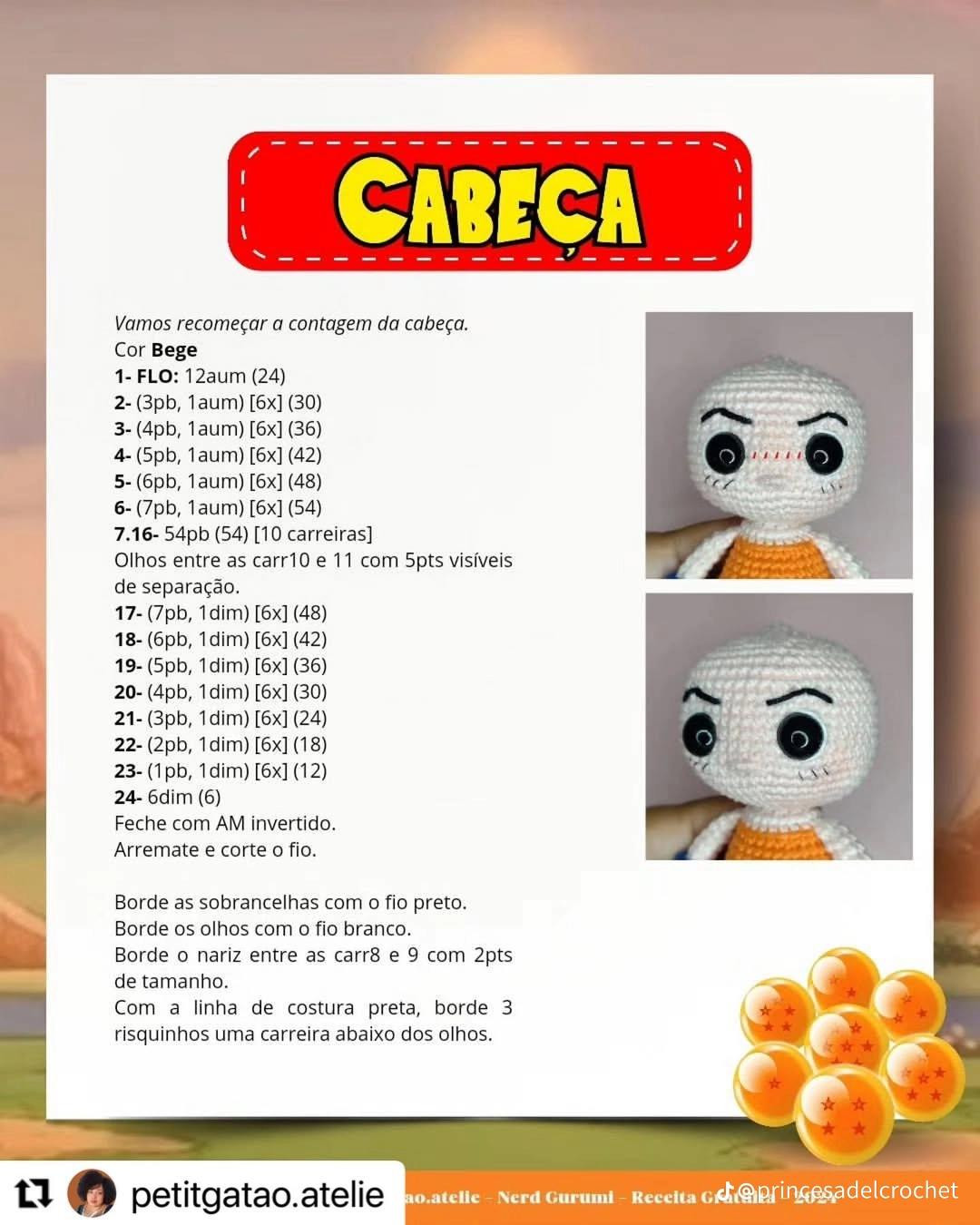 Amigurumi Goku: Receita de Crochê Grátis para Iniciantes