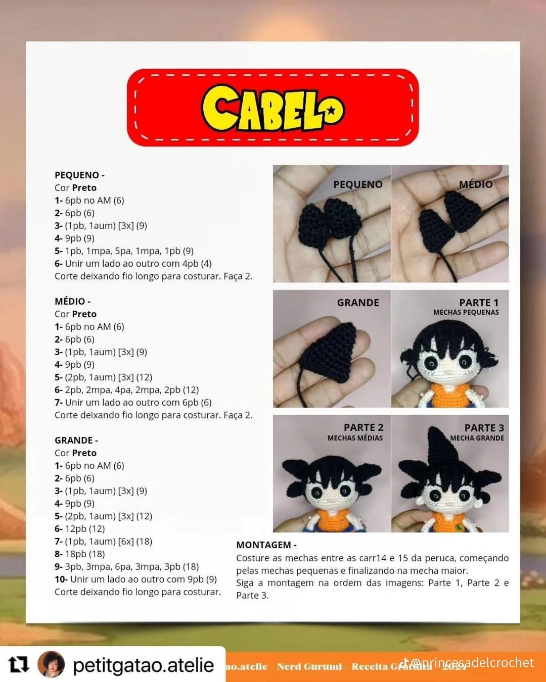 Amigurumi Goku: Receita de Crochê Grátis para Iniciantes