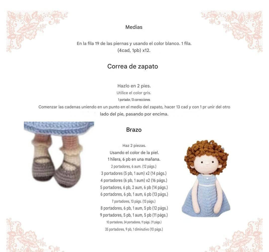 Amigurumi: La niña y su osito de peluche adorable