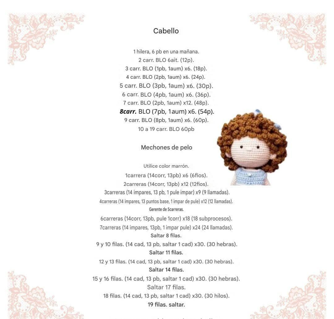 Amigurumi: La niña y su osito de peluche adorable