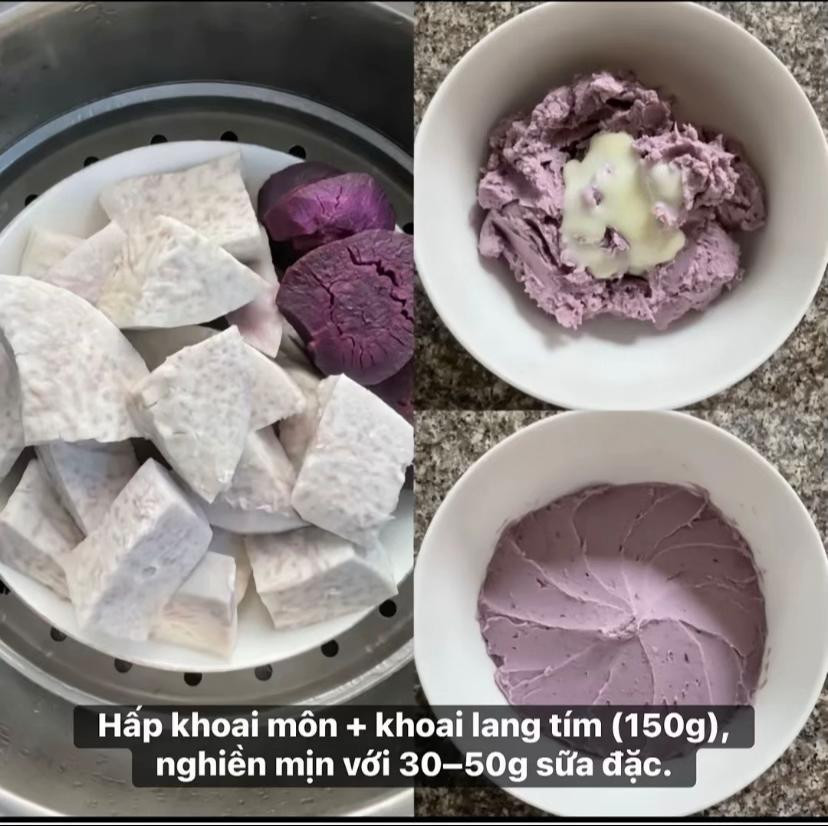 bánh bao mochi khoai môn