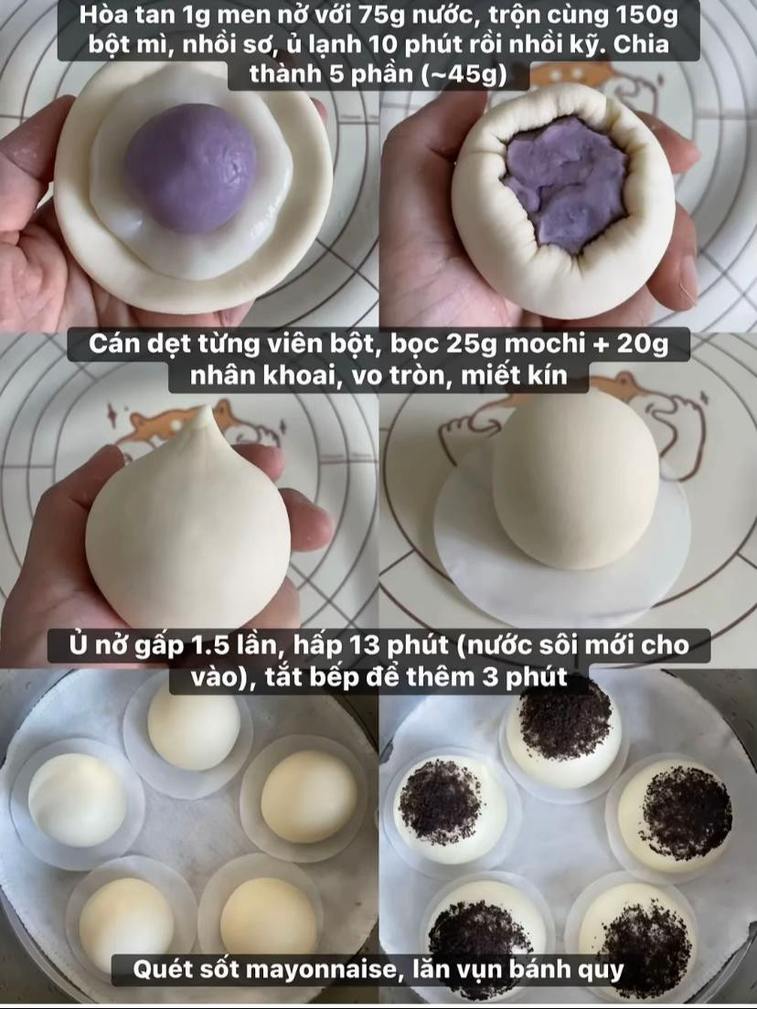 bánh bao mochi khoai môn