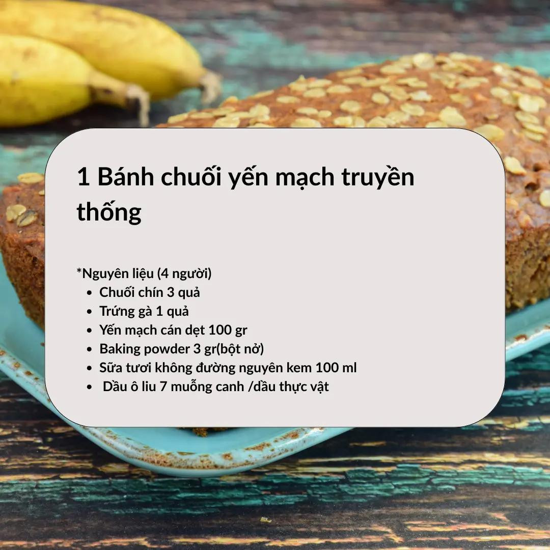 Bánh chuối yến mạch truyền thống.