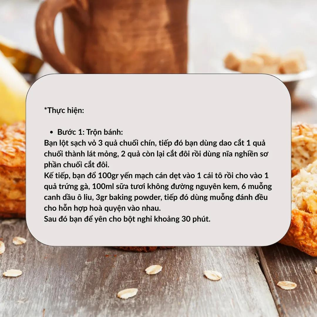 Bánh chuối yến mạch truyền thống.