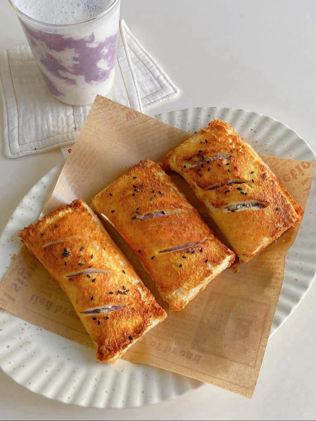 🥯BÁNH MÌ KHOAI MÔN NƯỚNG ĐƠN GIẢN BẰNG NỒI CHIÊN KHÔNG DẦU 🍠