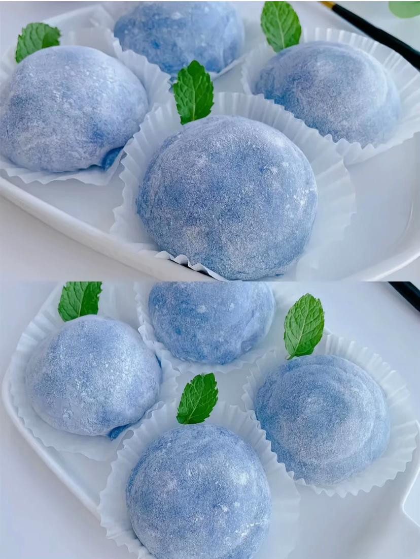 bánh mochi đậu biếc nhân kem oreo siêu thơm ngon