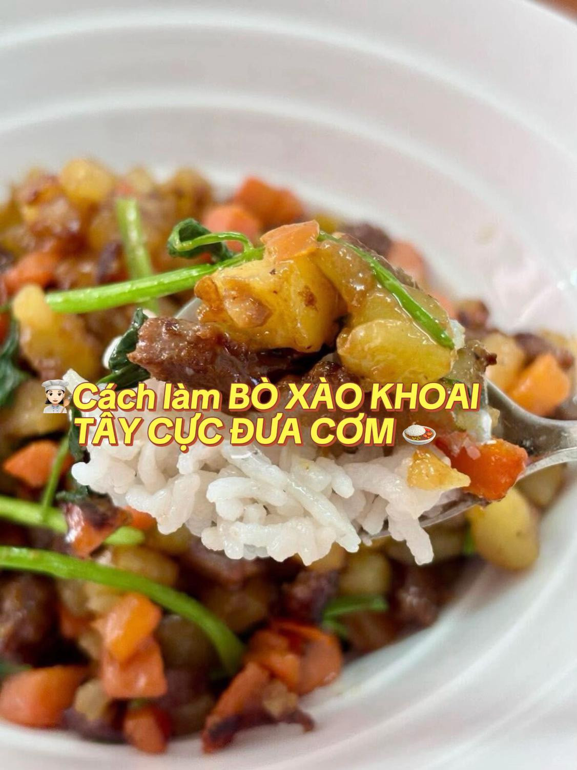 BÒ XÀO KHOAI TÂY CỰC ĐƯA CƠM 🍛