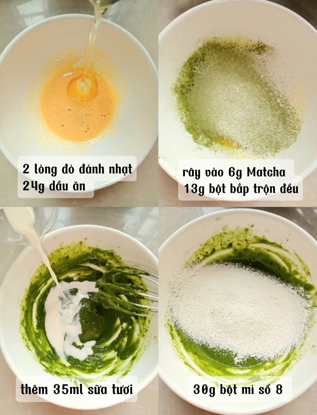 Bông lan Matcha