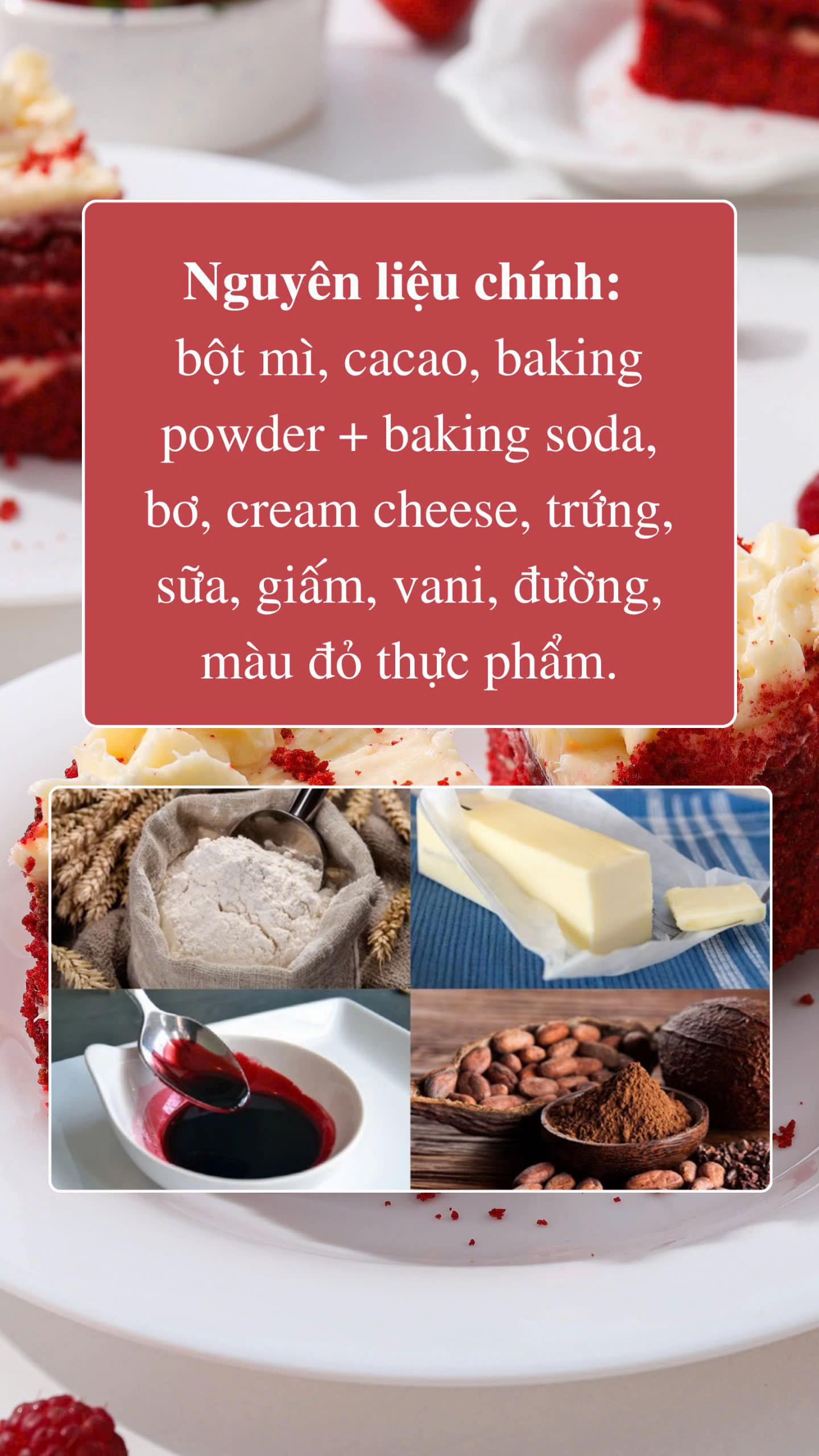 Cách làm bánh bông lan red velvet