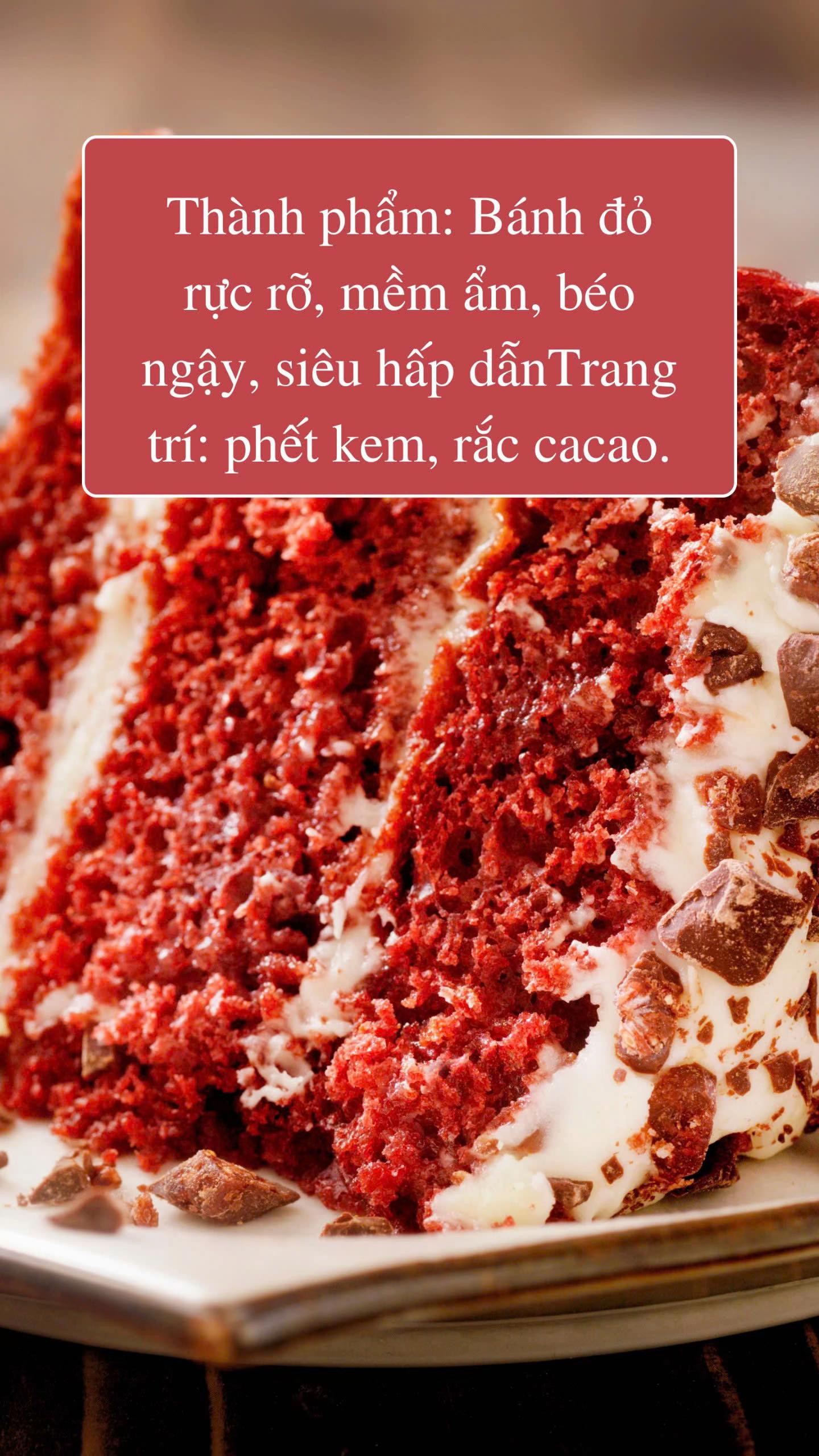 Cách làm bánh bông lan red velvet