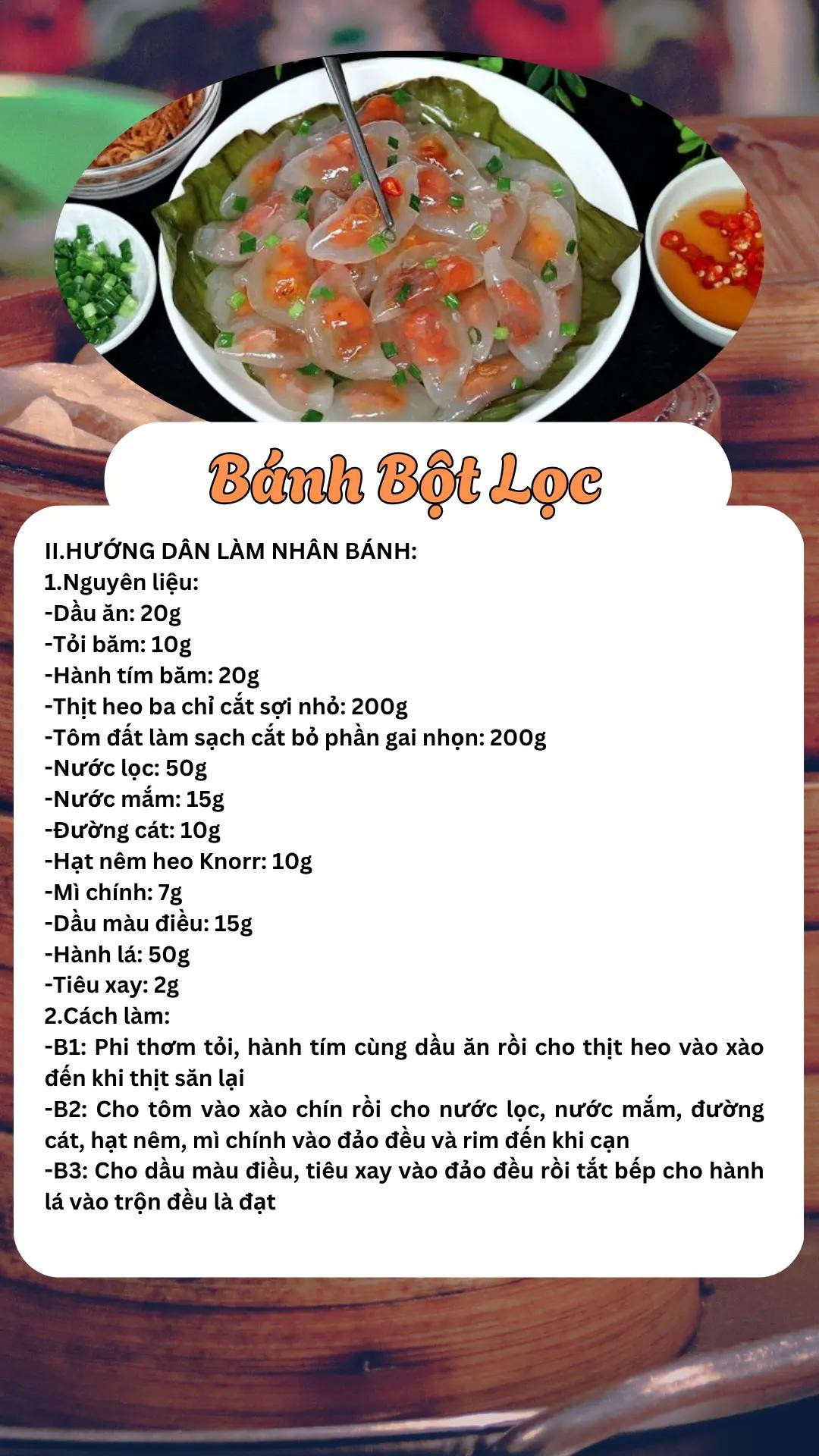 Cách làm Bánh Bột Lọc hay còn gọi là Bánh Quai Vạc, đặc sản Phan Thiết Bình Thuận