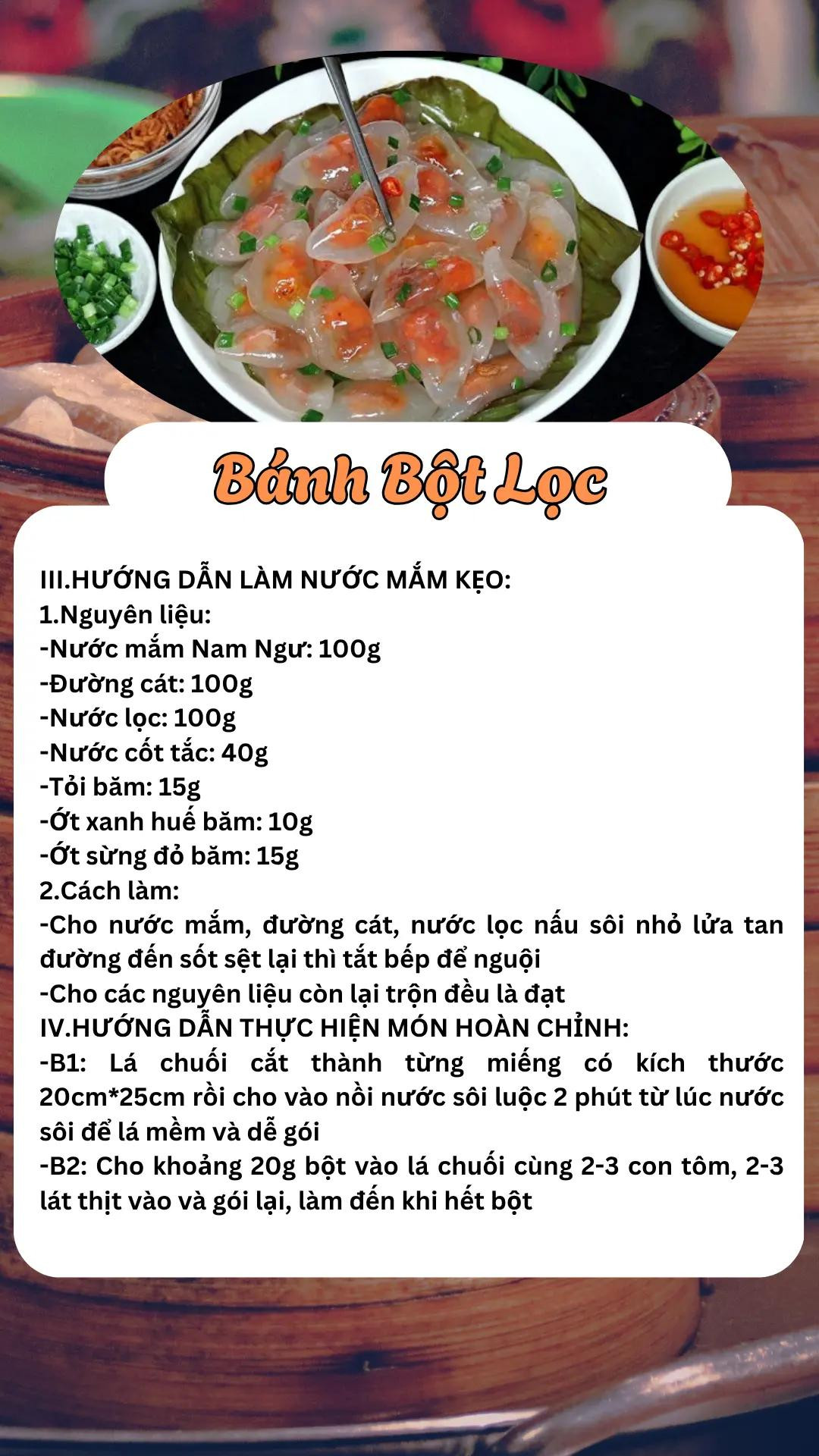 Cách làm Bánh Bột Lọc hay còn gọi là Bánh Quai Vạc, đặc sản Phan Thiết Bình Thuận