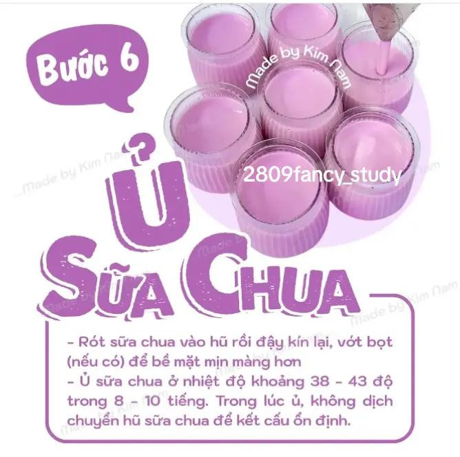 Cách làm sữa chua mix khoai lang tím