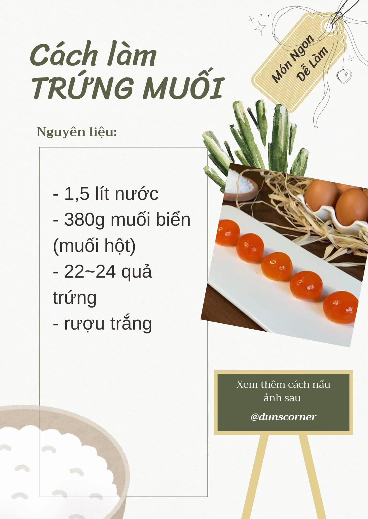 Cách làm trứng muối siêu chi tiết