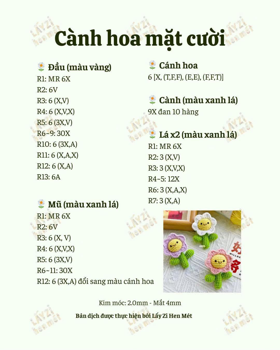cành hoa mặt cười