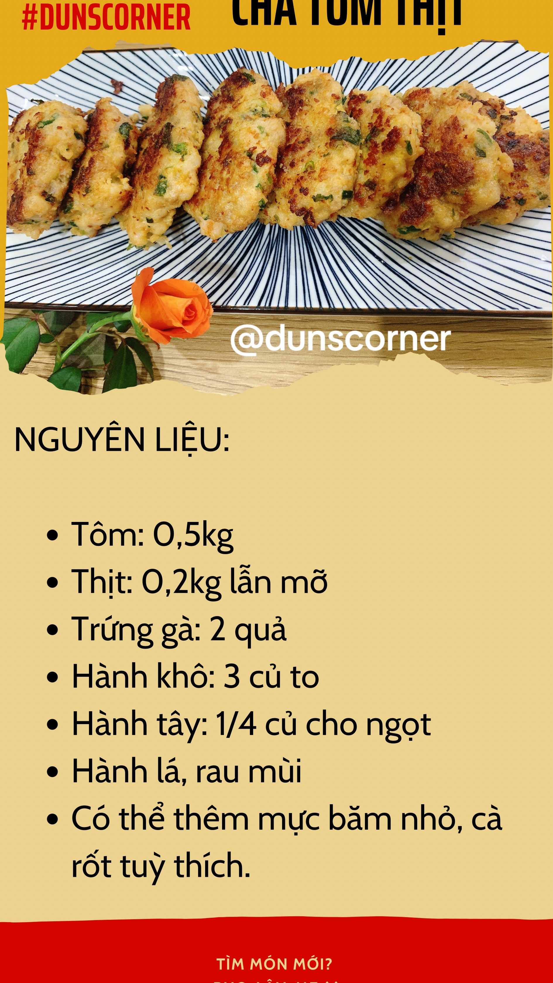 Chả tôm thịt - Thơm ngất ngây, giàu dinh dưỡng