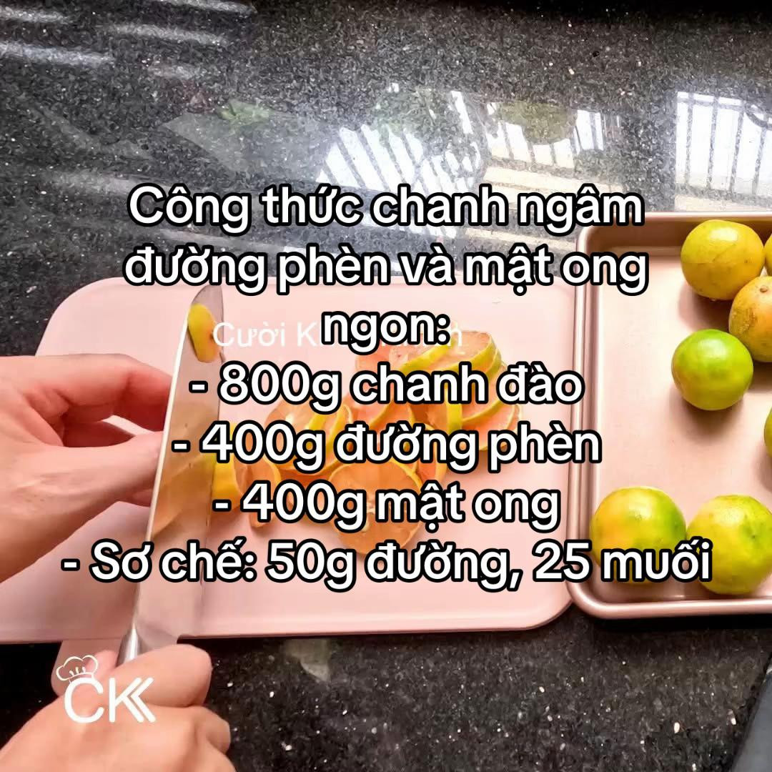 Chanh Đào Ngâm Mật Ong Đường Phèn