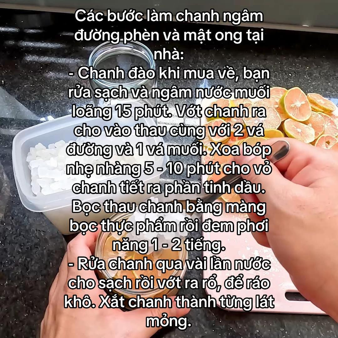 Chanh Đào Ngâm Mật Ong Đường Phèn