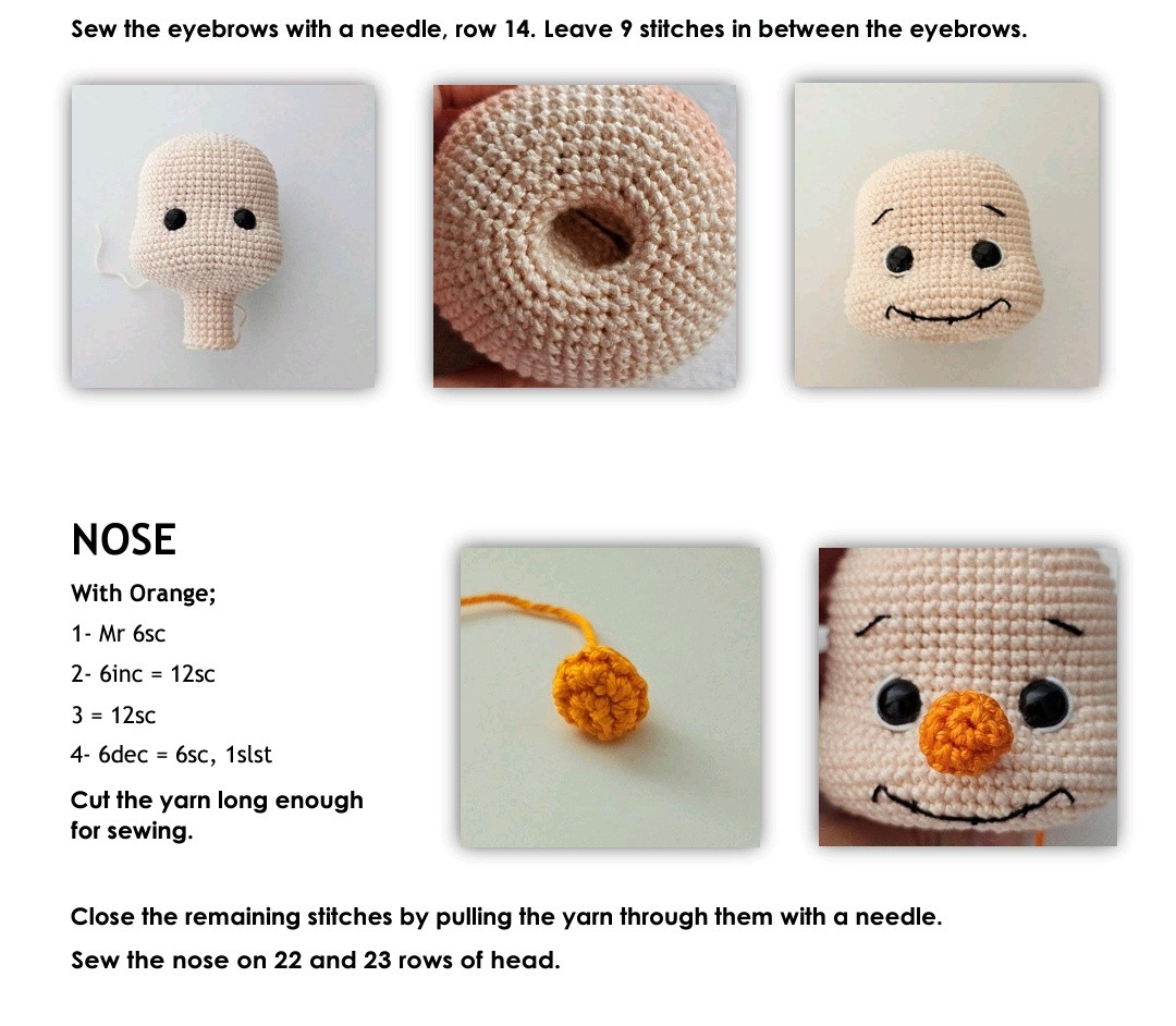 Charming Crochet Scarecrow Doll with Cute Details and Accessories