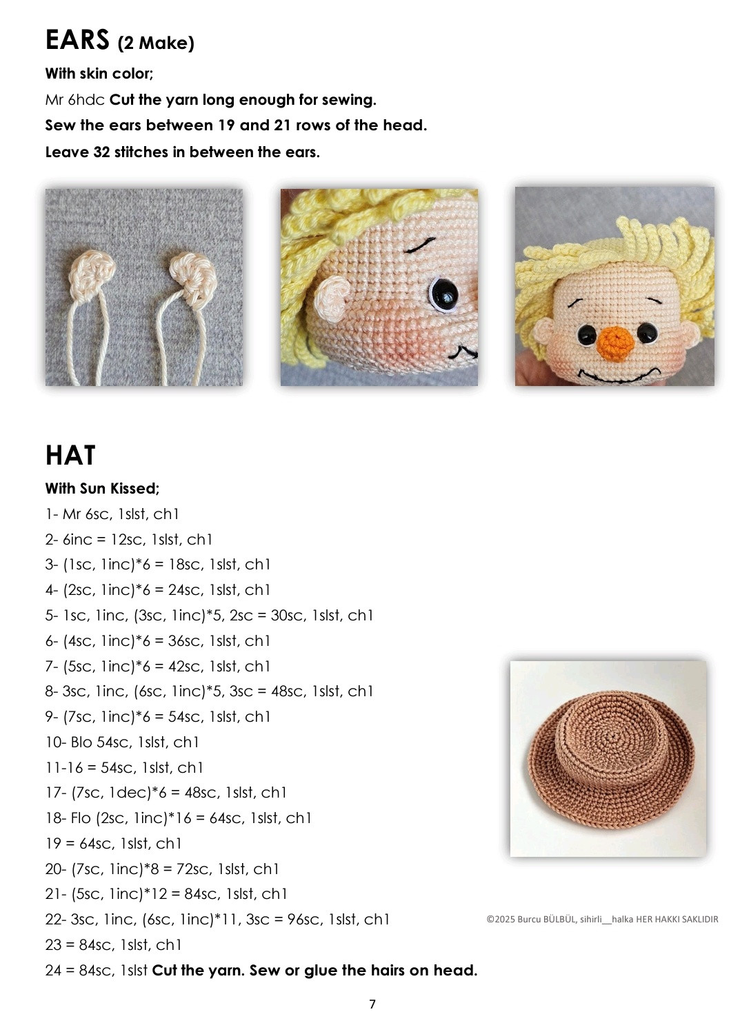 Charming Crochet Scarecrow Doll with Cute Details and Accessories