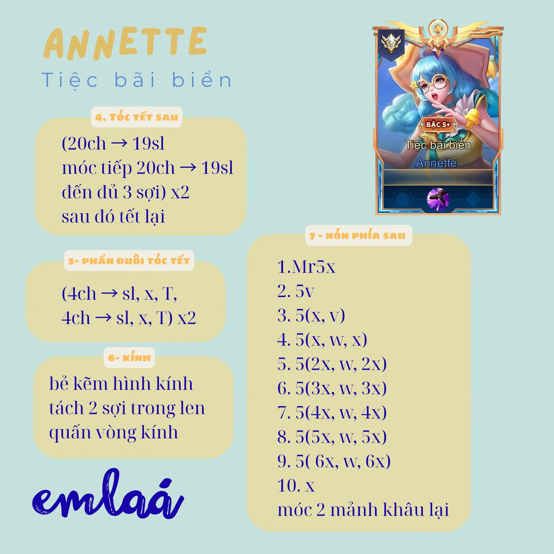 Chart Annette tiệc bãi biển cho mấy bạn ạ 🥰